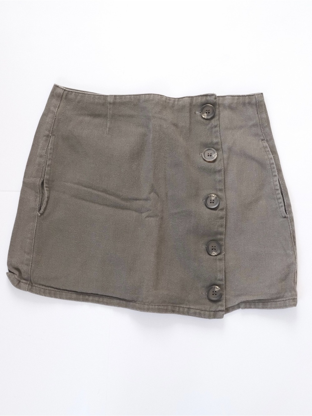 Chloe & Katie Green Denim Skirt Button Size Small